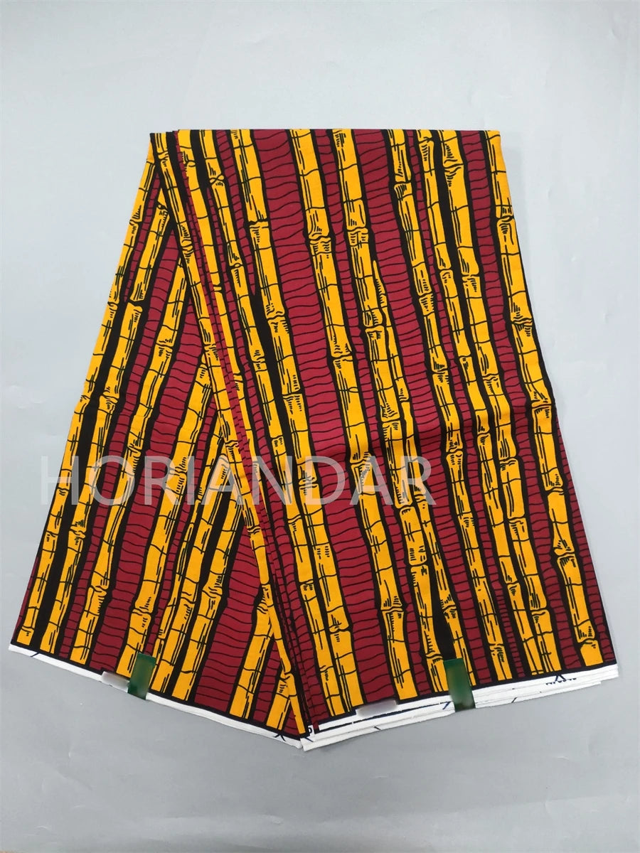 Classical Fabric Dutch Hollandais Fabric Veritable Real Wax for African Printed Dress Guaranteed 100% Cotton 6 Yards