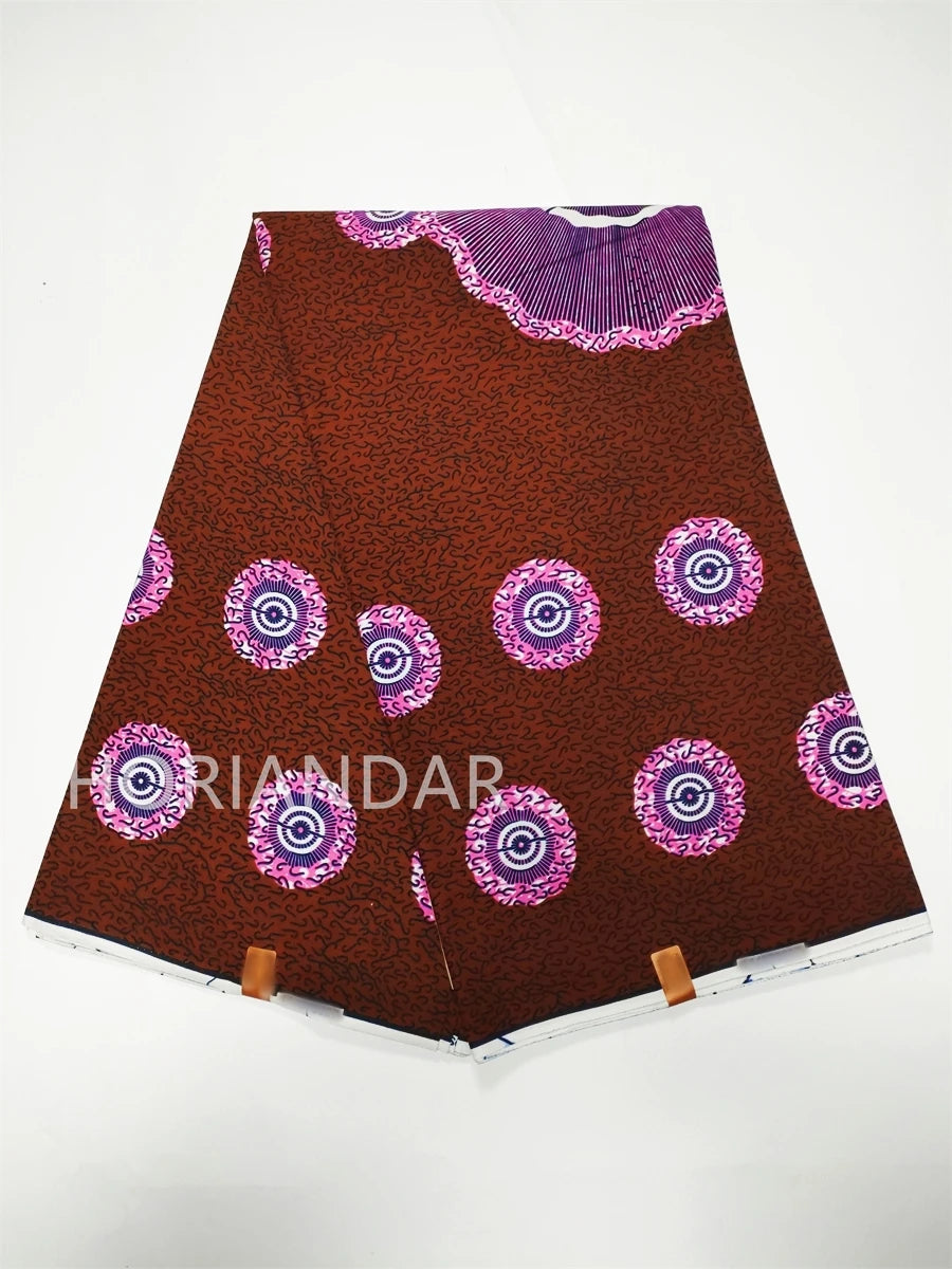 Veritable Guaranteed Dutch Hollandais Quality Prints Pagne African Fabric Dress Real Wax 100% Cotton 6 Yards