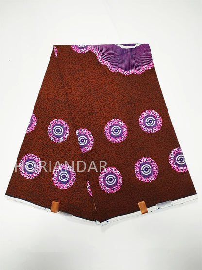 Veritable Guaranteed Dutch Hollandais Quality Prints Pagne African Fabric Dress Real Wax 100% Cotton 6 Yards