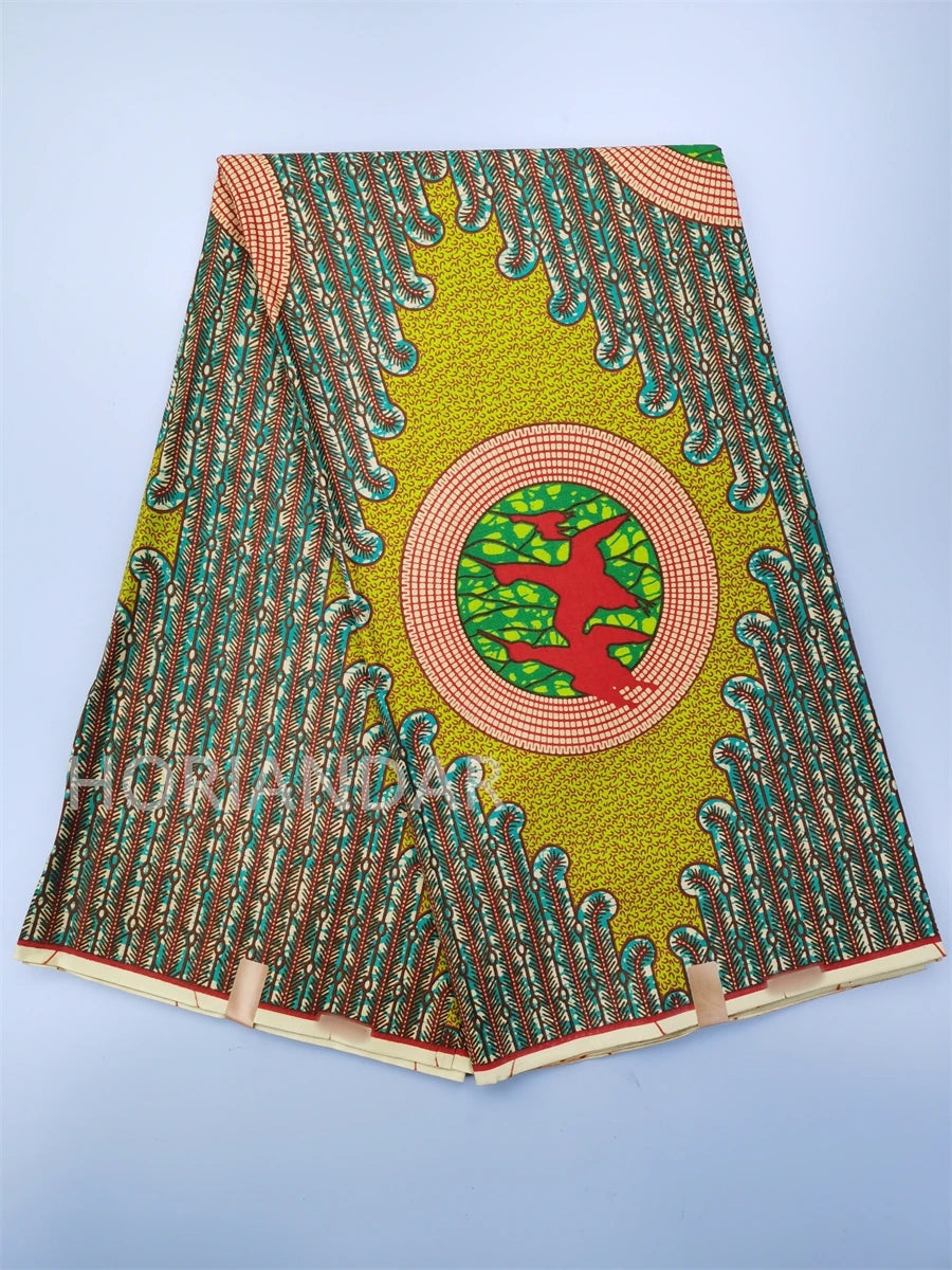 Classical Fabric Dutch Hollandais Fabric Veritable Real Wax for African Printed Dress Guaranteed 100% Cotton 6 Yards