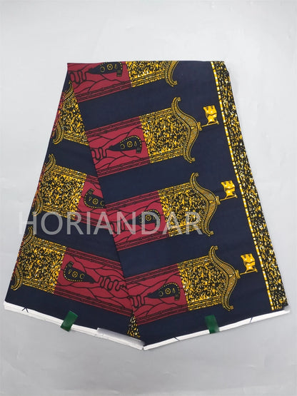 Classical Fabric Dutch Hollandais Fabric Veritable Real Wax for African Printed Dress Guaranteed 100% Cotton 6 Yards