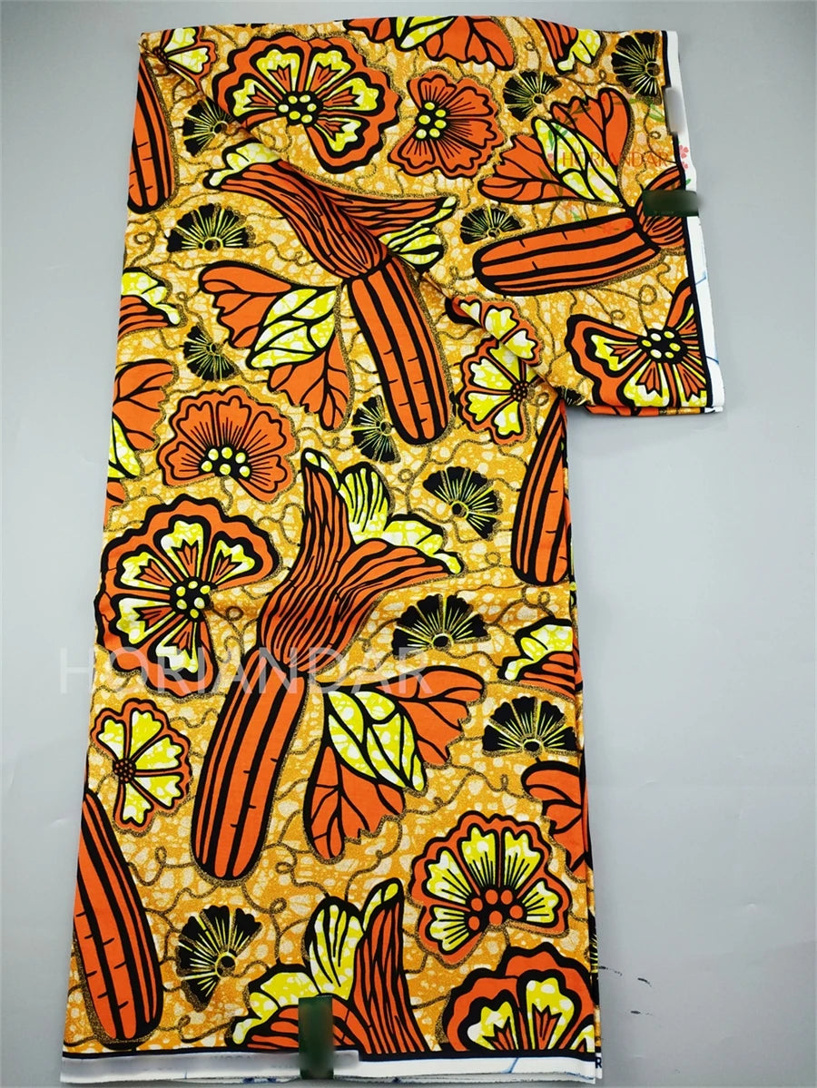 Veritable Super-V Original Hollandais Guaranteed African Grand Super Block Print Split Yardage Fabric 100% Cotton