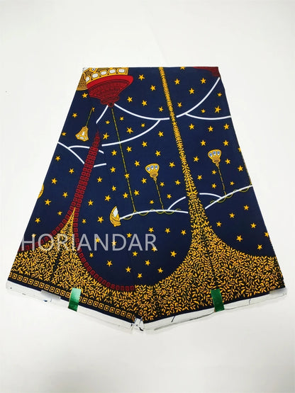 Veritable Guaranteed Dutch Hollandais Quality Prints Pagne African Fabric Dress Real Wax 100% Cotton 6 Yards