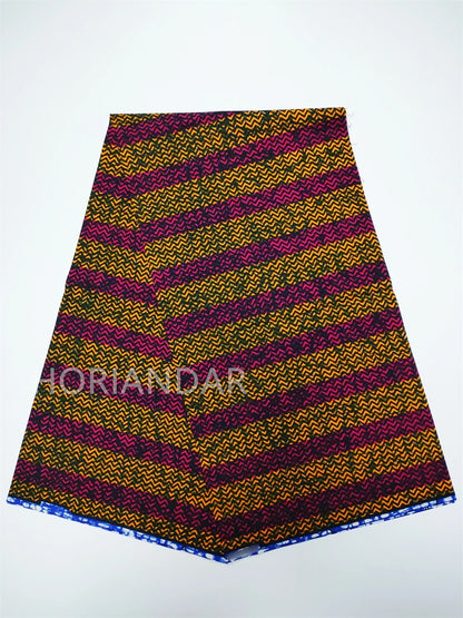 Veritable Guaranteed Dutch Hollandais Quality Prints Pagne African Fabric Dress Real Wax 100% Cotton 6 Yards