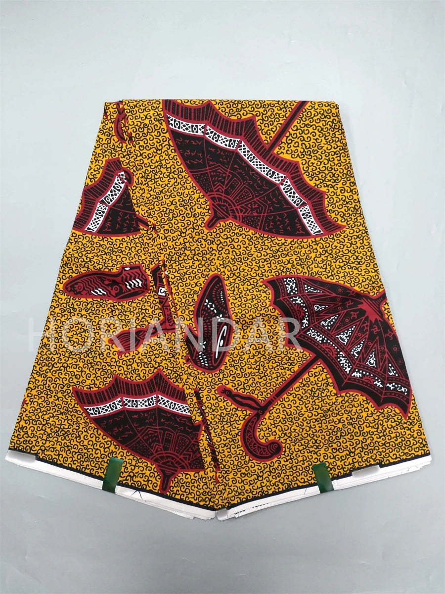 Classical Fabric Dutch Hollandais Fabric Veritable Real Wax for African Printed Dress Guaranteed 100% Cotton 6 Yards