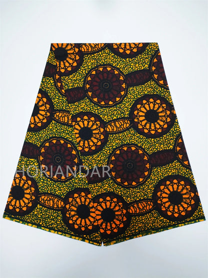 Veritable Guaranteed Dutch Hollandais Quality Prints Pagne African Fabric Dress Real Wax 100% Cotton 6 Yards