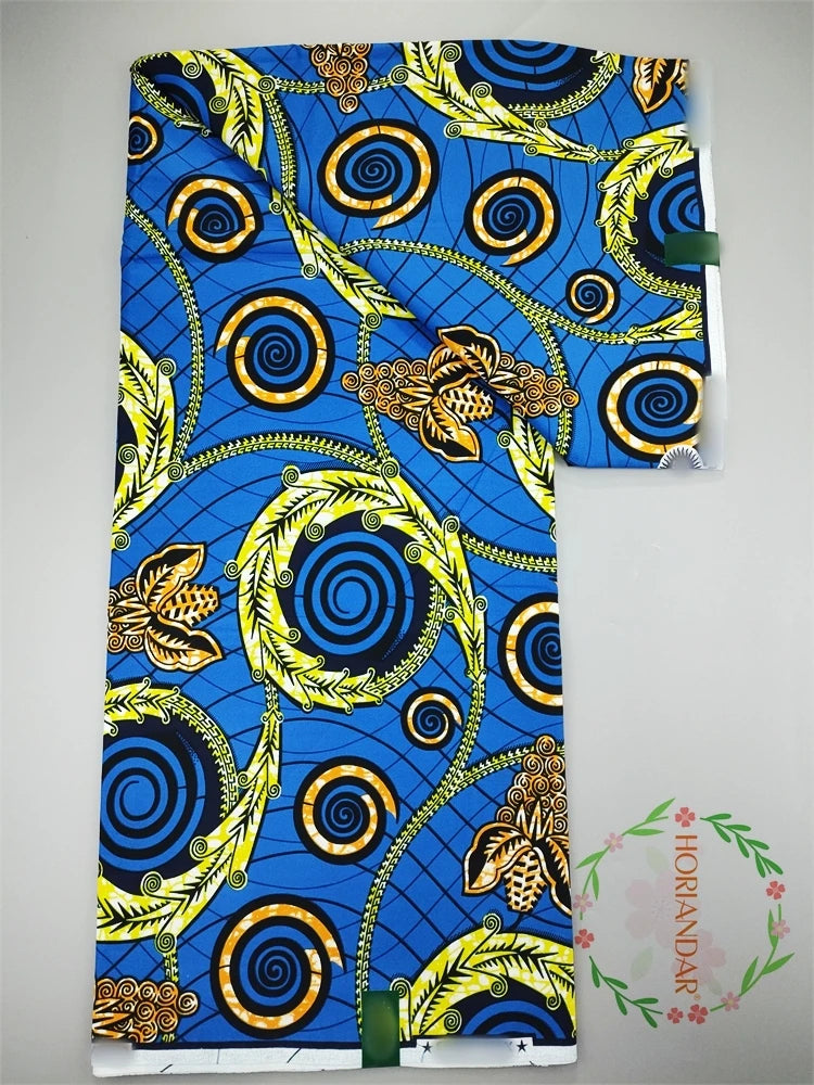 Veritable Super-V Original Hollandais Guaranteed African Grand Super Block Print Split Yardage Fabric 100% Cotton