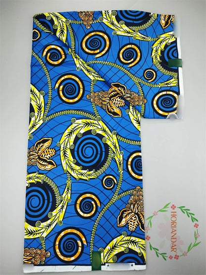 Veritable Super-V Original Hollandais Guaranteed African Grand Super Block Print Split Yardage Fabric 100% Cotton