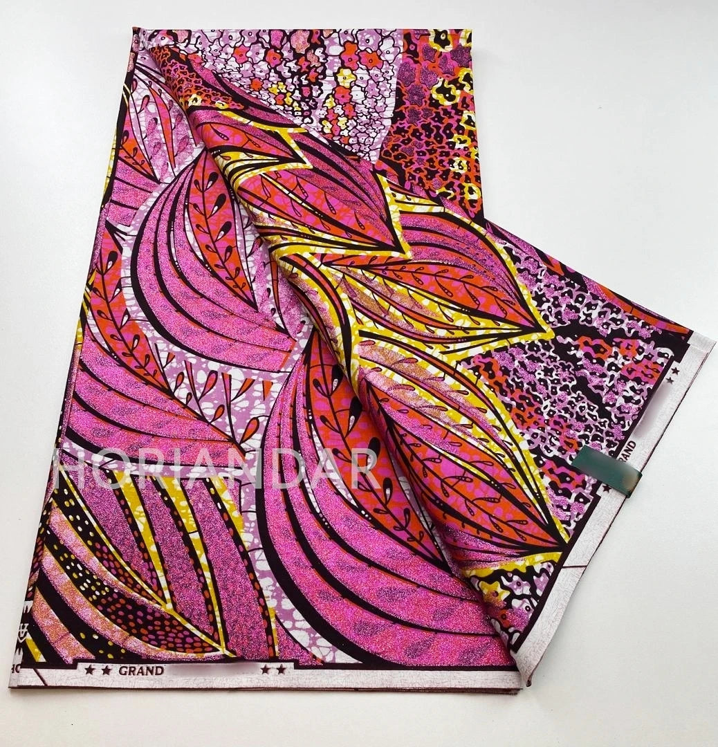 2026 Grand Super Original African Wax Fabric High Quality Nigerian Print Ankara Fabric For Sewing 6 Yard Women Dress 100% Cotton