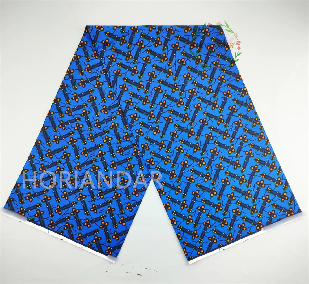 Classical Fabric Dutch Hollandais Fabric Veritable Real Wax for African Printed Dress Guaranteed 100% Cotton 6 Yards