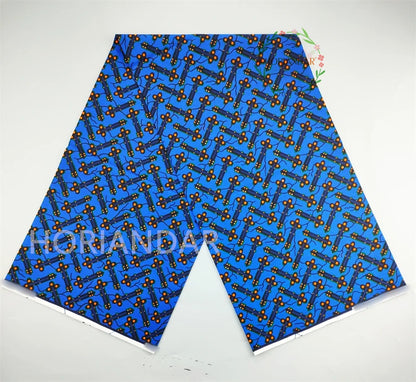 Classical Fabric Dutch Hollandais Fabric Veritable Real Wax for African Printed Dress Guaranteed 100% Cotton 6 Yards