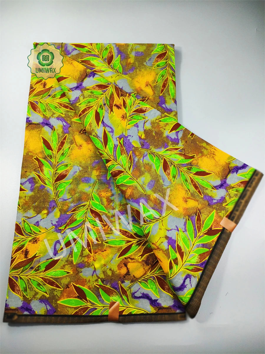 2025 Newest Ankara Real Wax Fabric Guaranteed Veritable African Wax Print Pagne Fabric 100% Cotton 6 Yards Ghana Style Dresses