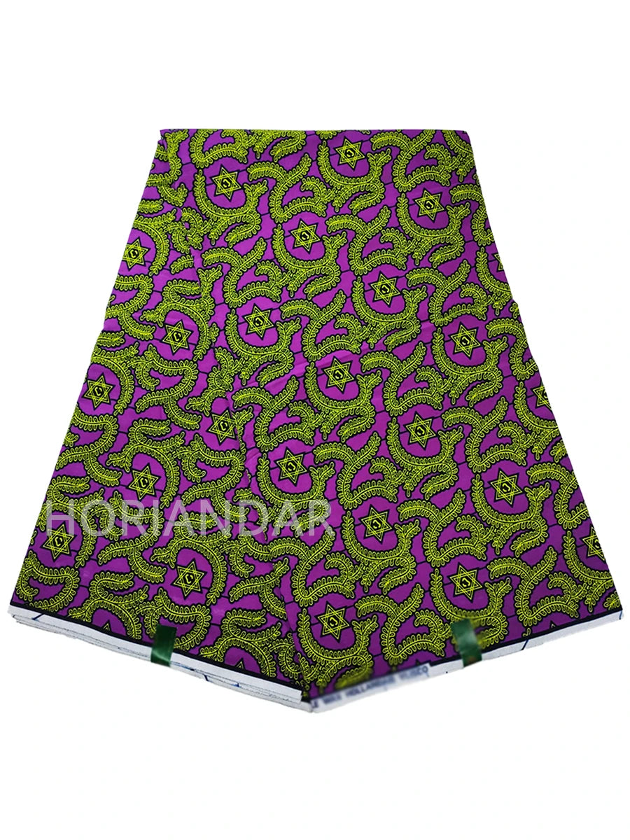 Veritable Guaranteed Dutch Hollandais Quality Prints Pagne African Fabric Dress Real Wax 100% Cotton 6 Yards