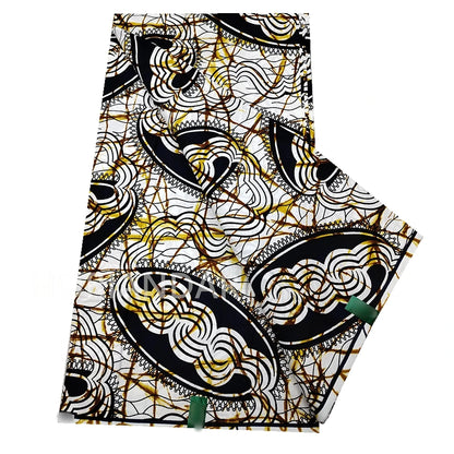 Veritable Guaranteed Dutch Hollandais Quality Prints Pagne African Fabric Dress Real Wax 100% Cotton 6 Yards