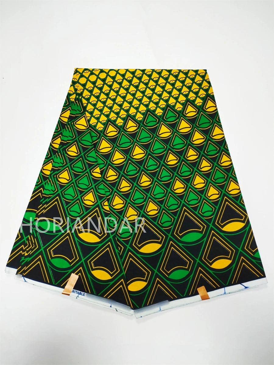 Veritable Guaranteed Dutch Hollandais Quality Prints Pagne African Fabric Dress Real Wax 100% Cotton 6 Yards