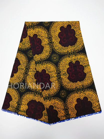 Veritable Guaranteed Dutch Hollandais Quality Prints Pagne African Fabric Dress Real Wax 100% Cotton 6 Yards