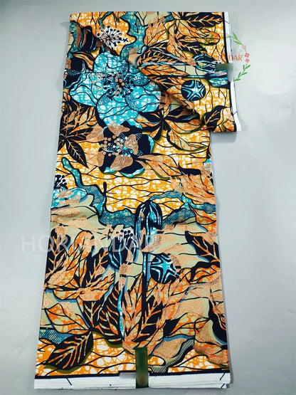 2026 Grand Super Original African Wax Fabric High Quality Nigerian Print Ankara Fabric For Sewing 6 Yard Women Dress 100% Cotton