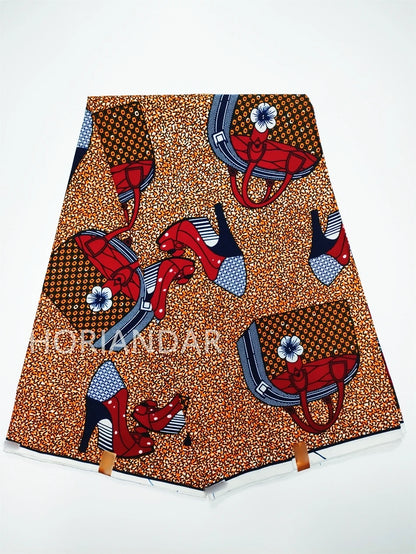 Classical Fabric Dutch Hollandais Fabric Veritable Real Wax for African Printed Dress Guaranteed 100% Cotton 6 Yards