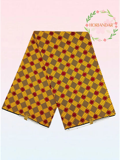 Classical Fabric Dutch Hollandais Fabric Veritable Real Wax for African Printed Dress Guaranteed 100% Cotton 6 Yards