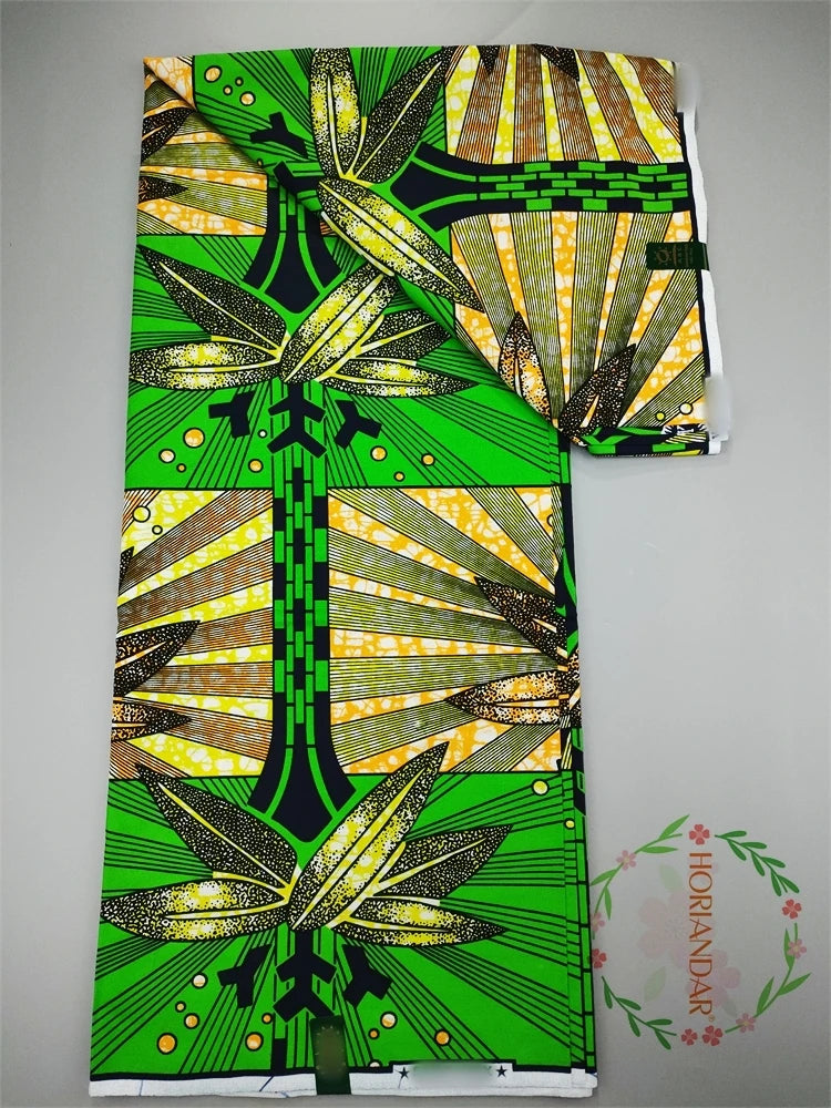 Veritable Super-V Original Hollandais Guaranteed African Grand Super Block Print Split Yardage Fabric 100% Cotton