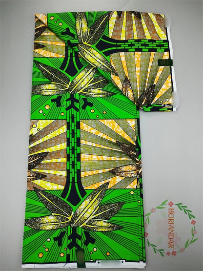 Veritable Super-V Original Hollandais Guaranteed African Grand Super Block Print Split Yardage Fabric 100% Cotton