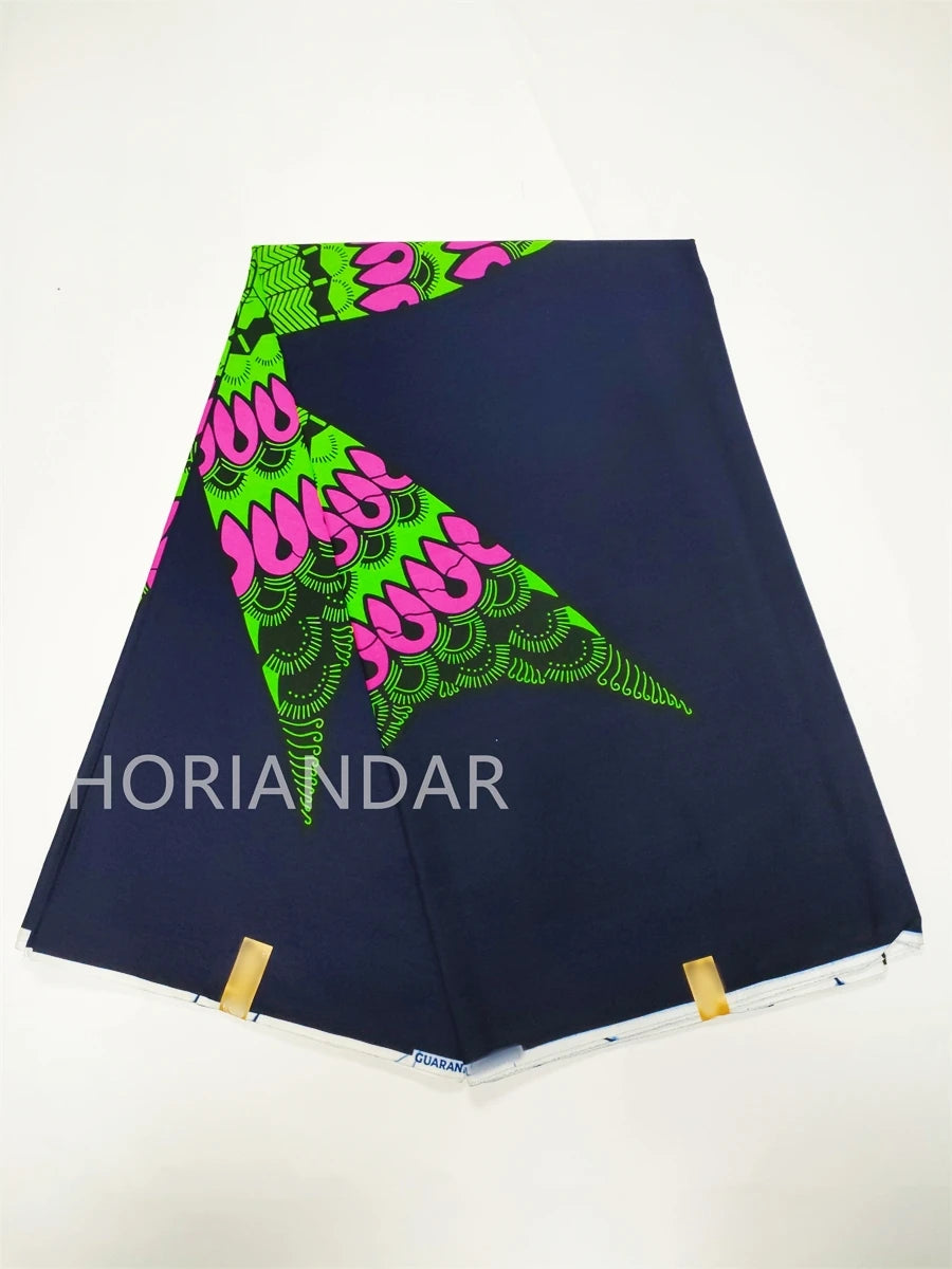 Veritable Guaranteed Dutch Hollandais Quality Prints Pagne African Fabric Dress Real Wax 100% Cotton 6 Yards