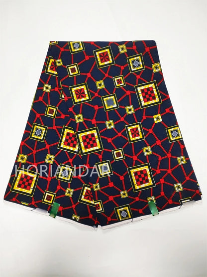 Veritable Guaranteed Dutch Hollandais Quality Prints Pagne African Fabric Dress Real Wax 100% Cotton 6 Yards