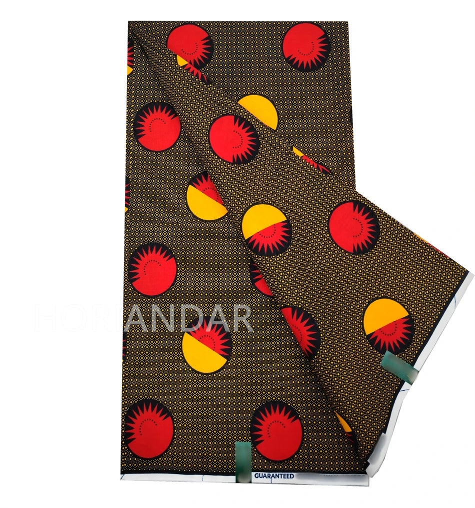 Veritable Guaranteed Dutch Hollandais Quality Prints Pagne African Fabric Dress Real Wax 100% Cotton 6 Yards