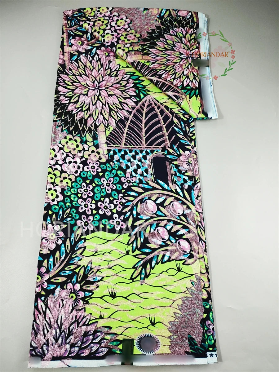 2026 Grand Super Original African Wax Fabric High Quality Nigerian Print Ankara Fabric For Sewing 6 Yard Women Dress 100% Cotton