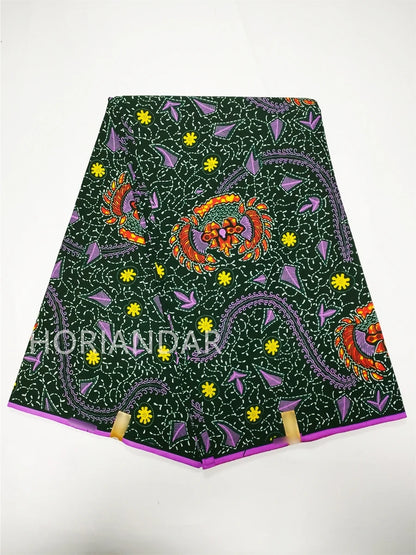 Veritable Guaranteed Dutch Hollandais Quality Prints Pagne African Fabric Dress Real Wax 100% Cotton 6 Yards
