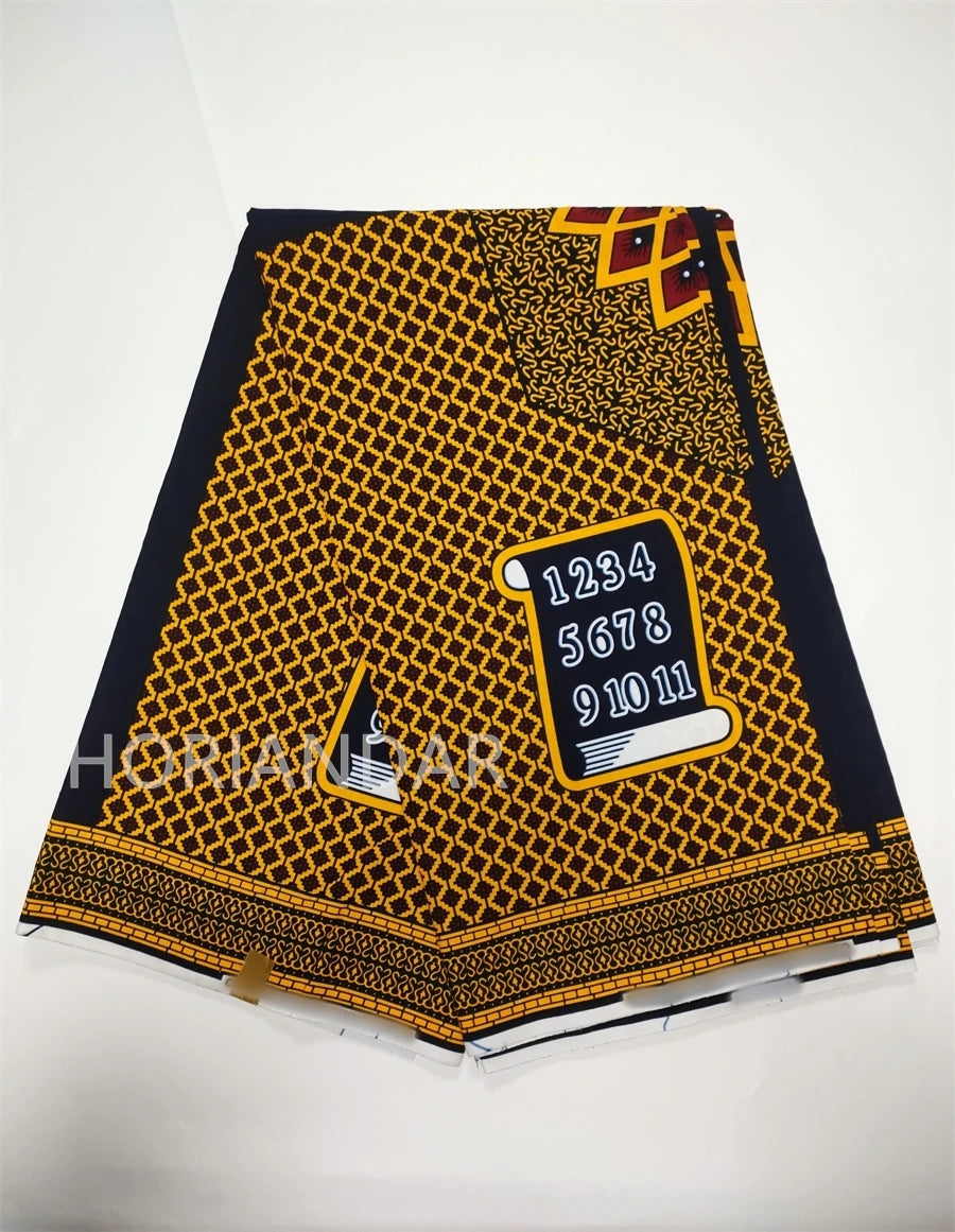 Veritable Guaranteed Dutch Hollandais Quality Prints Pagne African Fabric Dress Real Wax 100% Cotton 6 Yards