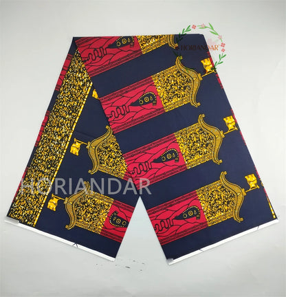 Classical Fabric Dutch Hollandais Fabric Veritable Real Wax for African Printed Dress Guaranteed 100% Cotton 6 Yards