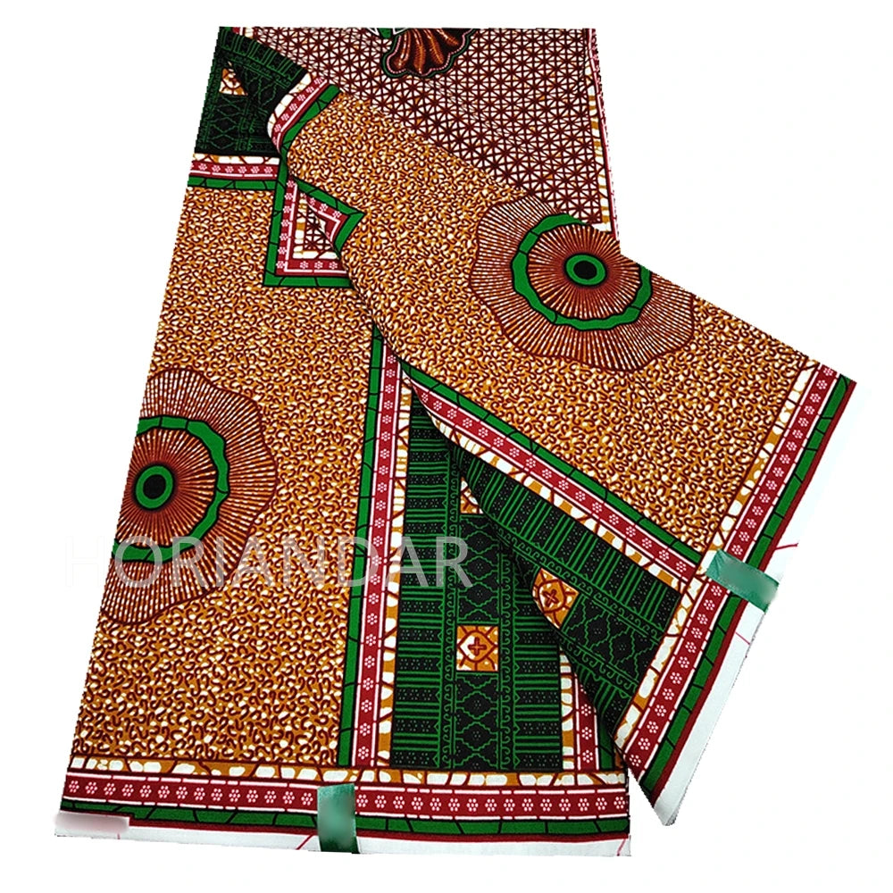Veritable Guaranteed Dutch Hollandais Quality Prints Pagne African Fabric Dress Real Wax 100% Cotton 6 Yards