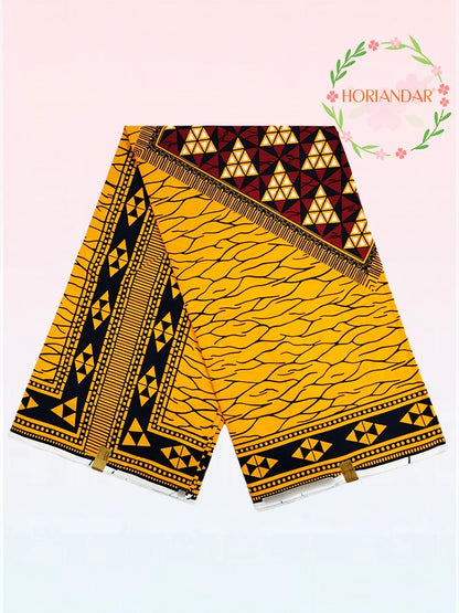 Classical Fabric Dutch Hollandais Fabric Veritable Real Wax for African Printed Dress Guaranteed 100% Cotton 6 Yards
