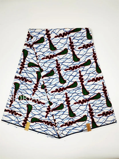 Classical Fabric Dutch Hollandais Fabric Veritable Real Wax for African Printed Dress Guaranteed 100% Cotton 6 Yards