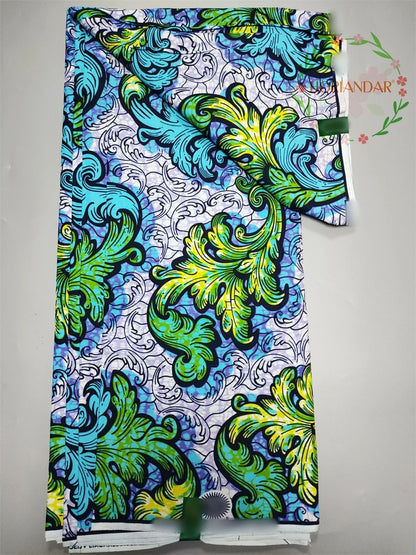 Veritable Super-V Original Hollandais Guaranteed African Grand Super Block Print Split Yardage Fabric 100% Cotton