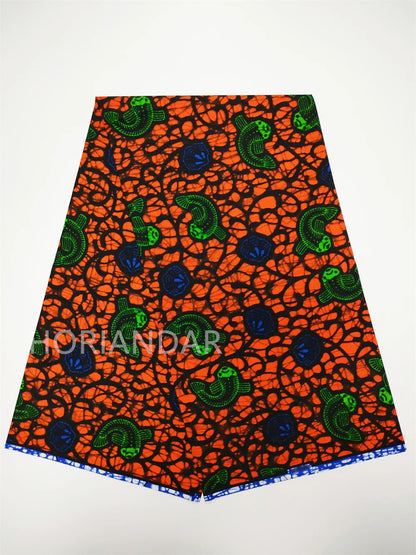 Veritable Guaranteed Dutch Hollandais Quality Prints Pagne African Fabric Dress Real Wax 100% Cotton 6 Yards