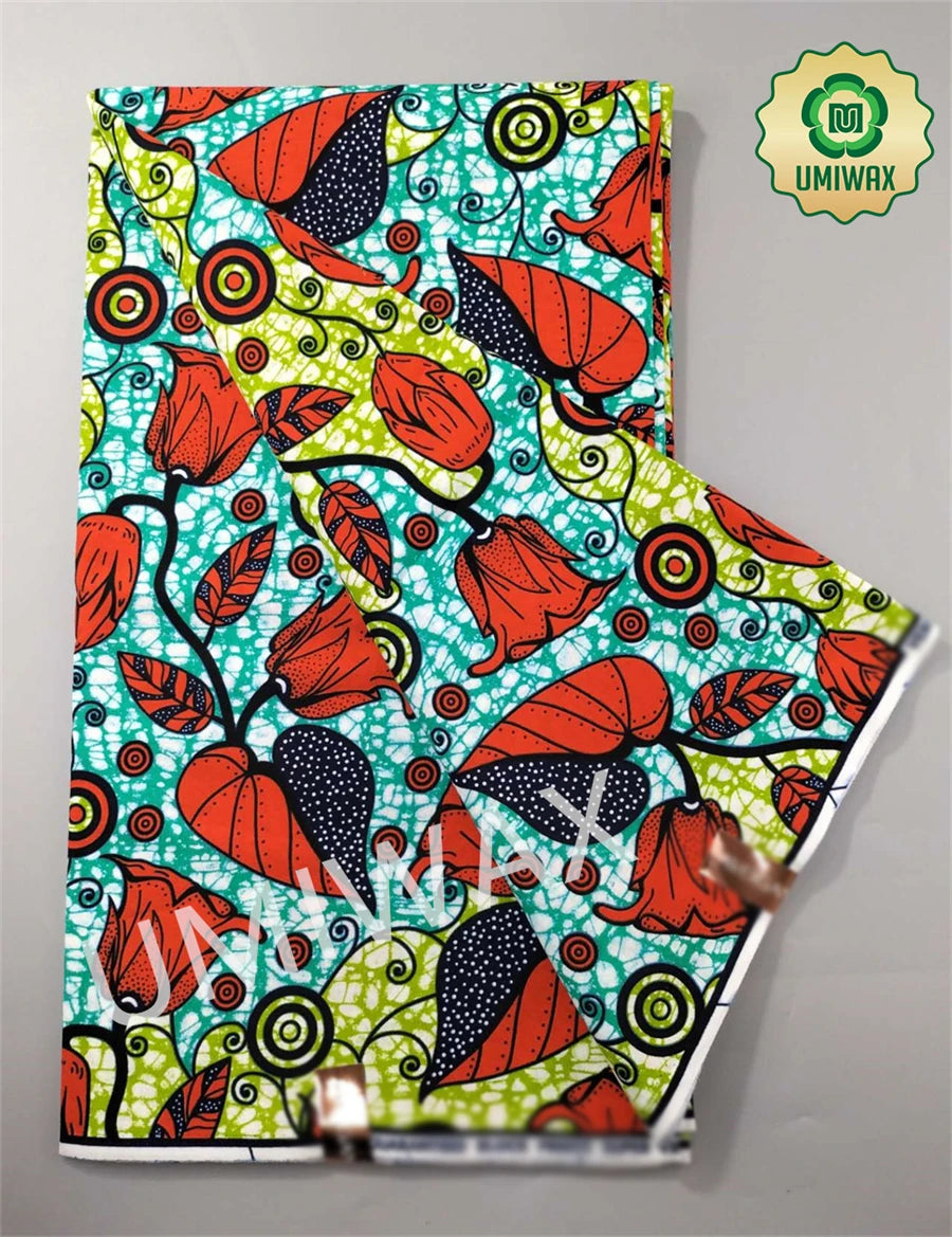 2025 Newest Ankara Real Wax Fabric Guaranteed Veritable African Wax Print Pagne Fabric 100% Cotton 6 Yards Ghana Style Dresses