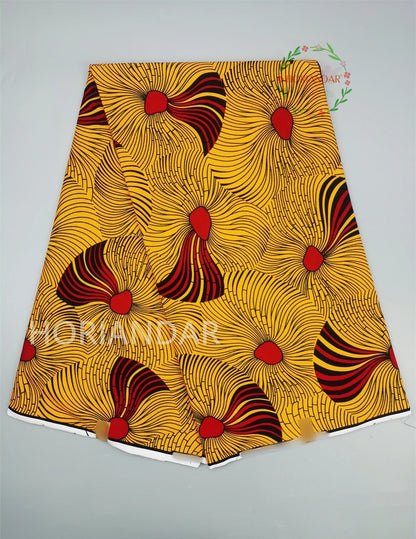 Classical Fabric Dutch Hollandais Fabric Veritable Real Wax for African Printed Dress Guaranteed 100% Cotton 6 Yards