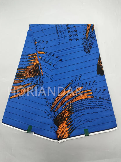 Classical Fabric Dutch Hollandais Fabric Veritable Real Wax for African Printed Dress Guaranteed 100% Cotton 6 Yards