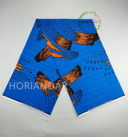 Classical Fabric Dutch Hollandais Fabric Veritable Real Wax for African Printed Dress Guaranteed 100% Cotton 6 Yards