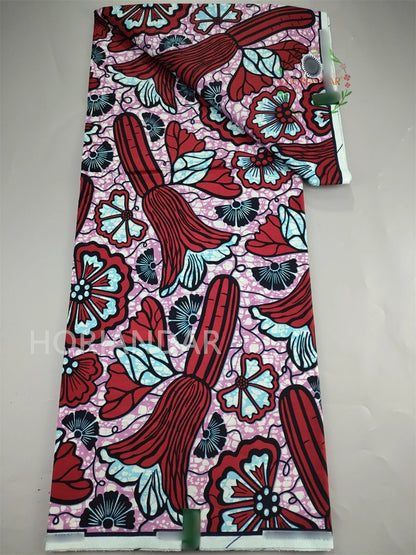 Veritable Super-V Original Hollandais Guaranteed African Grand Super Block Print Split Yardage Fabric 100% Cotton