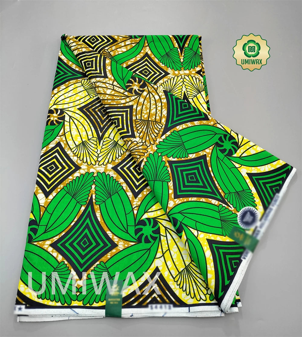 2025 Newest Veritable Original Super-W Guaranteed Dutch Hollandais Pagne Real Wax Print Fabric African Dress 100% Cotton 6 yard