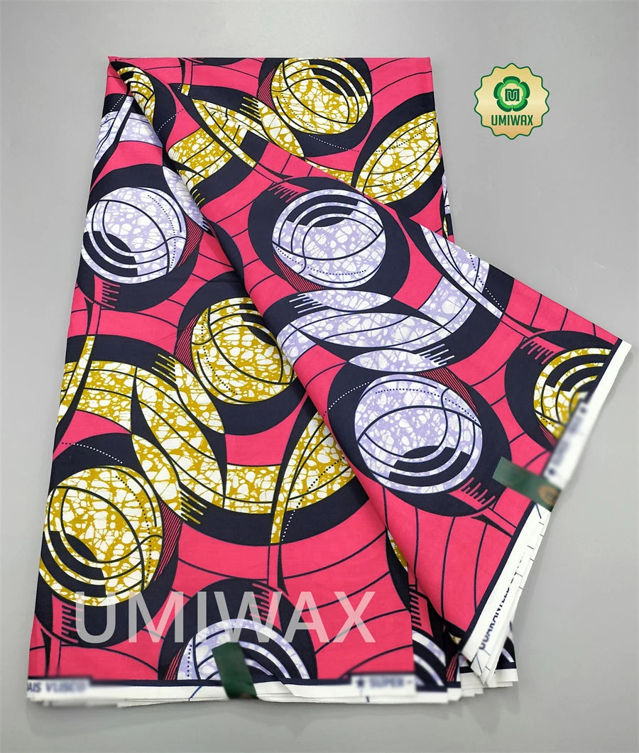 2025 Newest Veritable Original Super-W Guaranteed Dutch Hollandais Pagne Real Wax Print Fabric African Dress 100% Cotton 6 yard