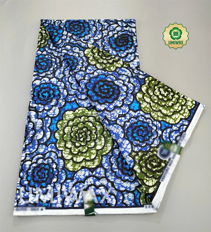 2025 Newest Veritable Original Super-W Guaranteed Dutch Hollandais Pagne Real Wax Print Fabric African Dress 100% Cotton 6 yard