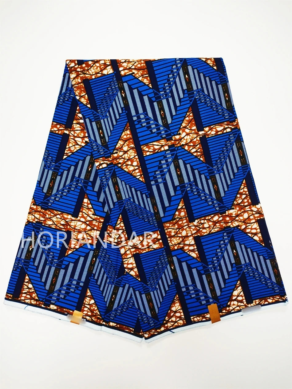 Veritable Guaranteed Dutch Hollandais Quality Prints Pagne African Fabric Dress Real Wax 100% Cotton 6 Yards