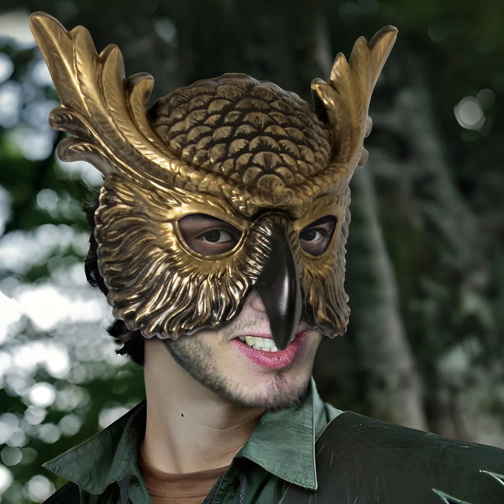 New Halloween Owl Mask Carnival Props Owl Mask Festival Cosplay Photo Props Atmosphere Dance Party Dress Up