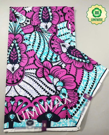 2025 Newest Veritable Original Super-W Guaranteed Dutch Hollandais Pagne Real Wax Print Fabric African Dress 100% Cotton 6 yard