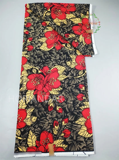 Classical Fabric Dutch Hollandais Fabric Veritable Real Wax for African Printed Dress Guaranteed 100% Cotton 6 Yards