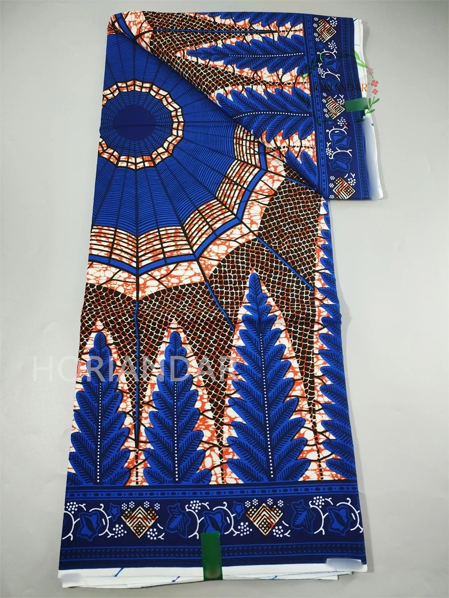 Veritable Guaranteed Dutch Hollandais Quality Prints Pagne African Fabric Dress Real Wax 100% Cotton 6 Yards